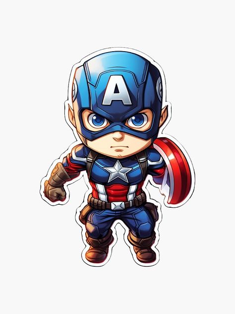 Superhero Stickers Free Printables, Avengers Stickers Printable, Captain America Stickers, Chibi Captain America, Avengers Stickers, Marvel Sticker, Marvel Stickers, Name Design Art, Superhero Stickers