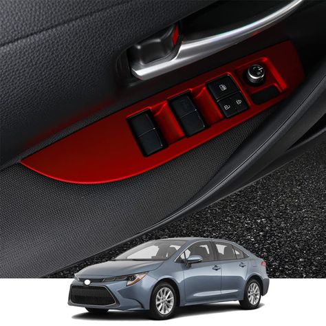 PRICES MAY VARY. ✔【Applicable models】：for Toyota Corolla 219 2020 2021 2022 ✔【High-Quality Materials】:Made of high-quality ABS material, the surface is smooth, and the processing is exquisite. No fade, high temperature resistant, easy to clean. ✔【Easy To installation】:The installation is easy and the adhesive is high-quality. Just clean the surface and paste it on. If the temperature is too low, it is recommended to use a hot air gun to heat the tape first. ✔【Other Advantages】:Sports red Trims a Switch Decoration, Custom Interior, Toyota Corolla, Abs Material, Door Handle, Hot Air, Interior Accessories, High Temperature, Door Handles