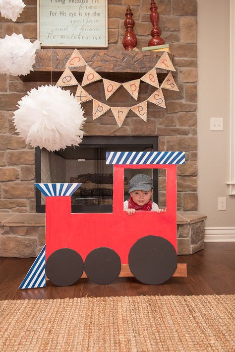 Train birthday party Train Birthday Theme, Train Theme Birthday Party, Thomas Birthday Parties, Thomas The Train Birthday Party, Thomas The Train Party, Birthday Party Boy, Transportation Birthday, Thomas Train, Thomas Birthday