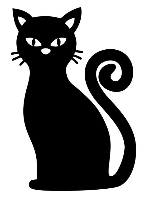 Halloween Cat Stencils Printable Free Halloween Craft Templates Free Printable, Black Cat Templates Free Printable, Black Cat Printables Free, Halloween Cat Template Free Printable, Halloween Stencils Templates, Cat Stencils Templates Free Printable, Witch Templates Free Printable, Black Cat Silhouette Printable, Halloween Silhouettes Templates Free Printable