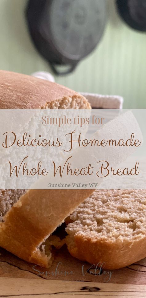 Half Whole Wheat Bread Recipe, Whole Wheat Fry Bread, Whole Wheat French Bread, Homestyle Recipes, Homemade Whole Wheat Bread, Whole Wheat Bread Recipe, Healthy Breads, Honey Wheat Bread, Wheat Bread Recipe