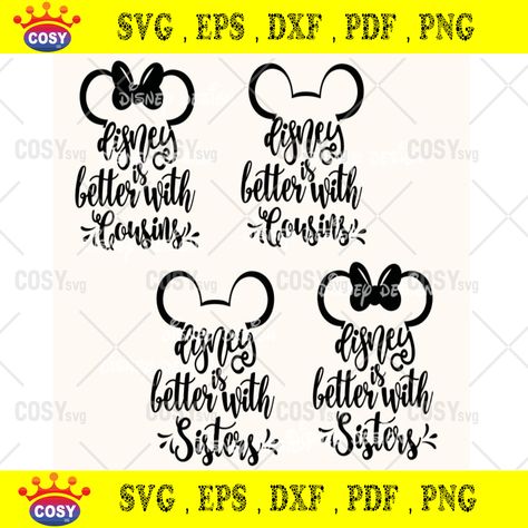 Disney is better with cousins and Sister Svg files Disney silhouette Check more at https://cosysvg.com/product/disney-is-better-with-cousins-and-sister-svg-files-disney-silhouette-2320/ Disney Is Better With Cousins Svg, Cousin Disney Shirts, Cousins Trip, Cousin Shirts, Shirts Cricut, Bat Svg, Sister Svg, Disney Silhouette, Cousin Crew