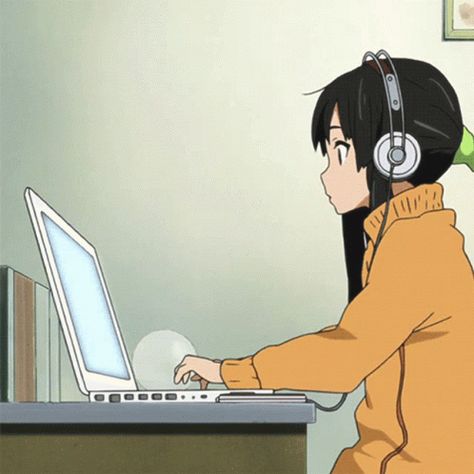 Computer Work GIF - Computer Work Online - Discover & Share GIFs Anime Typing Computer, Anime Typing, Typing Animation, Typing Gif, Laptop Gif, Studying Gif, Online Gif, Watching Anime, Tamako Love Story