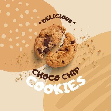 Food Photography Dessert, Choco Chip Cookies, Cookies Branding, Cake Story, Cookie Business, Dessert Photography, 광고 디자인, Choco Chips, Food Photography Tips