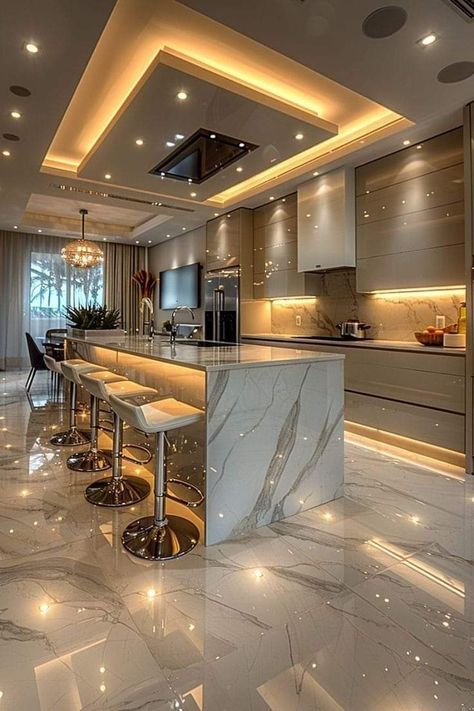 Kitchen Athestic, Aesthetic House Background, Kitchen Design Elegant, Cocina Aesthetic, Kitchen Decor Luxury, Aesthetic Kitchens, Elegant Kitchen Design, Fancy Kitchens, تصميم داخلي فاخر