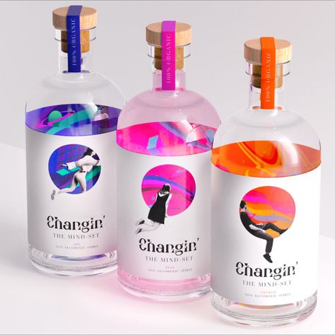 Cartoon Illustrations Packaging Design Graphic Designer Studio, Drinks Packaging Design, Bottle Design Packaging, Alcohol Packaging, Bottle Label Design, Drinks Brands, Alcohol Bottles, Designer Studio, Instagram Branding