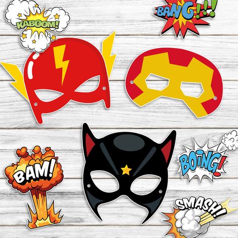 Super Hero Mask Template, Free Superhero Mask Printables, Superhero Face Mask, Superhero Eye Mask, Superhero Eye Mask Template, Paper Games For Kids, Kids Role Play, Printable Masks, Superhero Masks