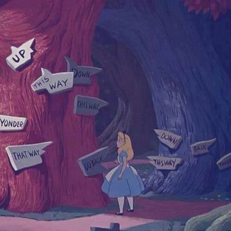 I'm lost... Alice In Wonderland 1951, Go Ask Alice, Animation Disney, Film Disney, Arte Sketchbook, Disney Alice, Adventures In Wonderland, Disney Animation, A Cartoon