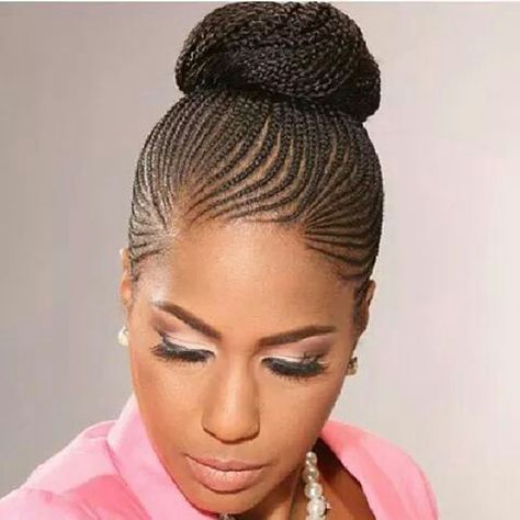 Braided up do Cornrows With Natural Hair, Cornrows With Natural Hair Only, Roll Hairstyle, African Hair Braiding Styles, Braided Cornrow Hairstyles, Peinados Recogidos, Micro Braids, Hair Styles 2014, African Hair