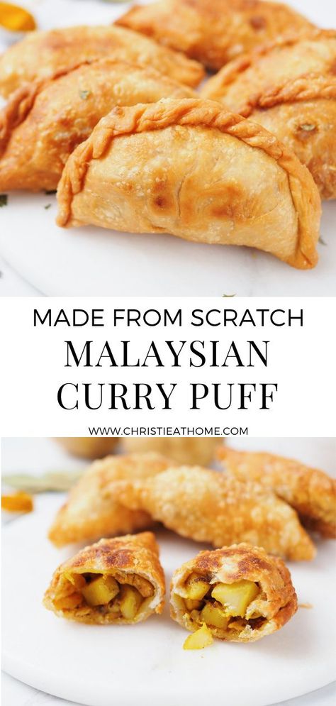 Curried Potatoes, Curry Puff Recipe, Malaysian Curry, Curry Puffs, Curry Puff, Potatoes Chicken, Malaysian Cuisine, Puff Recipe, Curry Dishes