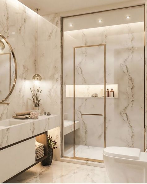 Bathroom Design Small Modern, Bilik Air, Bathroom Decor Luxury, تصميم للمنزل العصري, Washroom Design, Bathroom Design Decor, Bathroom Inspiration Decor, Bathroom Design Luxury, Elegant Bathroom