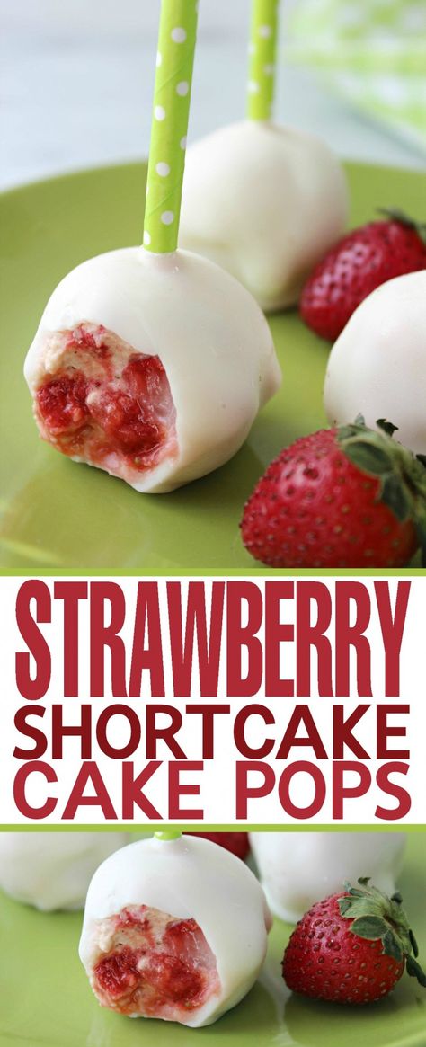 Cake Pop Receita, Cake Pops Recipe, Mousse Au Chocolat Torte, Shortcake Cake, Strawberry Shortcake Cake, Cake Pop Recipe, Monkey Bread, Summer Dessert, Easy Cookie Recipes