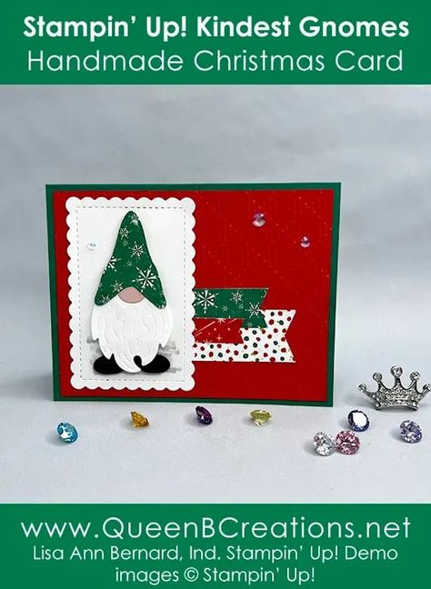 Stamp In Up Christmas Cards 2022, Gnome Cards Stamp Sets, Su Kindest Gnomes Christmas Cards, Christmas Card Gnomes, Gnome Thank You Cards, Christmas Cards With Gnomes, Handmade Gnome Christmas Cards, Kindest Gnomes Christmas Cards, Gnomes Cards Ideas