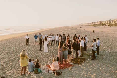 casual cozy beach wedding | www.GinaAndRyan.com Small Beach Weddings, Wedding Ceremony Readings, Simple Beach Wedding, Casual Beach Wedding, Photography Backgrounds, Wedding Beach Ceremony, Beach Wedding Photography, Beach Ceremony, Beach Bride