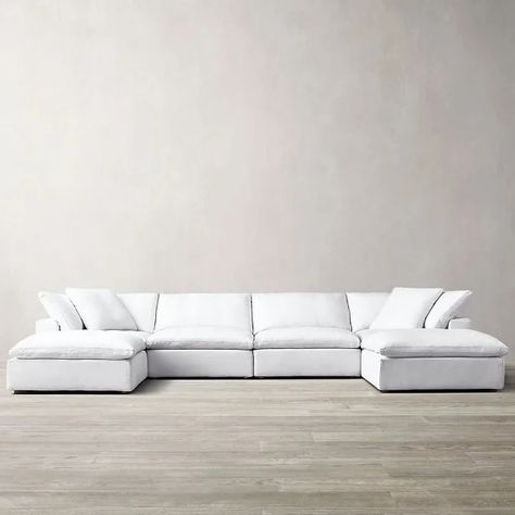 10 Less Expensive Cloud Couch Dupes 2024 | Decor Trends & Design News | HGTV Restoration Hardware Cloud Sofa, Rh Sofa, U Couch, Restoration Hardware Cloud, Small Loveseat, Cloud Sofa, Low Sofa, Rh Rugs, Hotel Pillows