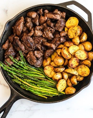 Pork Sweet Potato, Cooked Asparagus, Potatoes Asparagus, Ground Turkey Pasta, Balsamic Steak, Herbed Potatoes, Turkey Pasta, Steak Potatoes, Dried Rosemary