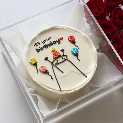 Simple Funny Birthday Cake, Simple Cake Designs For Boyfriend, Cake Models Birthday, Bf Birthday Cake Ideas, 26 Birthday Cake For Him, Men Birthday Cake Ideas Guys, Funny Cakes For Men, 17th Birthday Cake Aesthetic, Happy Birthday Bento Cake