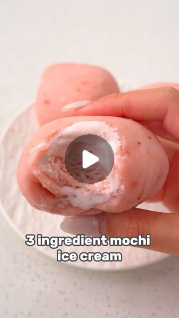 Catherine Zhang on Instagram: "3 ingredient strawberry mochi ice cream 🍓 Just a reminder that this delicious easy mochi recipe exists 🥰 (also because the audio was removed and I like this video)  Link to the recipe in my bio or here: https://zhangcatherine.com/strawberry-mochi-ice-cream/ . . . #dessert #mochi #asian #strawberry #icecream #easyrecipes" Strawberry Ice Cream Mochi, Mochi Recipe Videos, How To Make Mochi Ice Cream, Mochi Ice Cream Recipe, Easy Mochi, Ice Cream Mochi, Catherine Zhang, Strawberry Mochi, Mochi Ice