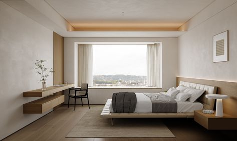 Korean Style Interior, Bedroom Korean Style, Bedroom Korean, Muji Interior, Pastel Interior, Hotel Room Design, Bedroom Furniture Design, New Home Designs, Scandinavian Interior