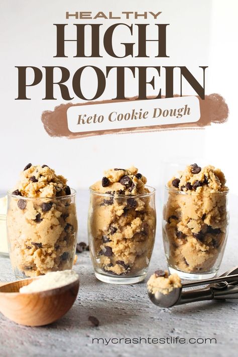 This super Healthy High Protein Cookie Dough is great for a quick breakfast, snack, or even pack in your kids' lunchbox! Packed with over 24 grams of protein, low in carbs, keto-friendly, easy to make...and absolutely delicious - what is there NOT to love?!! Protein Packed Desserts Low Carb, Kid Friendly Protein Snacks, Super High Protein Snacks, Low Cal Cookie Dough, Quick High Protein Snacks, High Protein Low Carb Desserts, Protein Desserts Low Carb, High Protein Desserts Low Carb, High Protein Sweet Snacks