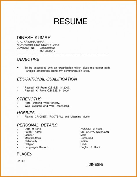 7 Different Resume Formats ,  #different #formats #resume #ResumeFormat Objective Resume Ideas, Basic Resume Format, Resume Models, Free Resume Format, Resume Format Examples, Simple Resume Format, Free Resume Template Word, Resume Format Download, Job Resume Format