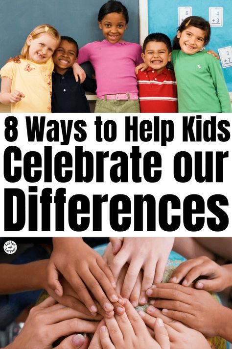 We need to go beyond teaching diversity and embracing multicultural studies...we need to celebrate our differences so we can value each other. And it starts with these 8 steps we can do with kids in our own homes and classes. #diversity #celebratediversity #celebratedifferences #teachdiversity #teachmulticulturalstudies #sel #selcurriculum #diversityeducation Acceptance Activities For Kids, Diversity Activities For Kids, Accept Differences, Inclusion Activities, Teaching Diversity, Celebrate Differences, Celebrate Our Differences, Diversity Activities, Sibling Bonding