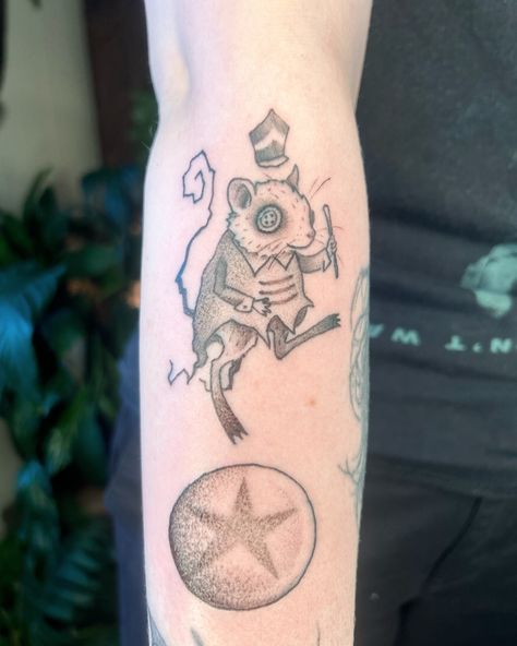 Lil jumper mouse from coraline 🥰 Mouse From Coraline Tattoo, Coraline Jumping Mice Tattoo, Coraline Mouse Tattoo, Coraline Mouse, Coraline Tattoo, Mouse Tattoos, Coraline, Cute Tattoos, Mice