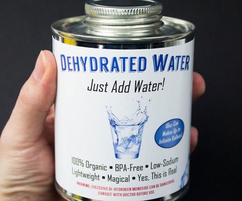 Dehydrated Water, Funny Christmas Decorations, Jacques Perrin, Funny Christmas Presents, Silly Gifts, Gag Gifts Christmas, Joke Gifts, Stocking Stuffers For Men, White Elephant Gift