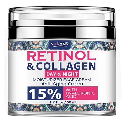 Retinol Cream for Face, Anti-Aging Facial Moisturizer with Hyaluronic Acid and Collagen, Retinol Moisturizer for Face and Neck, Wrinkle Cream for Women and Men, Day and Night Anti-Aging Moisturizing Cream – For All Skin Types Collagen Face Cream, Collagen Moisturizer, Retinol Moisturizer, Cream For Face, Beautiful Skin Care, Facial Lotion, Collagen Cream, Retinol Cream, Anti Aging Face Cream