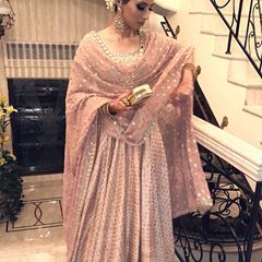 Client diaries: @sanyamadan28 looks beautiful in @abhinavmishra_ shop at anantam ✨💕 #abhinavmishra #anantam #pink #mirrorwork #indianweddings #sangeet #love Mirror Work Anarkali Dresses, Hair Styles Indian Wedding, Punjabi Bridal Lengha, Hair Styles Indian, Mirror Work Anarkali, Hairstyles Indian Wedding, Trendy Hair Styles, Bridal Lengha, Hairstyles Indian