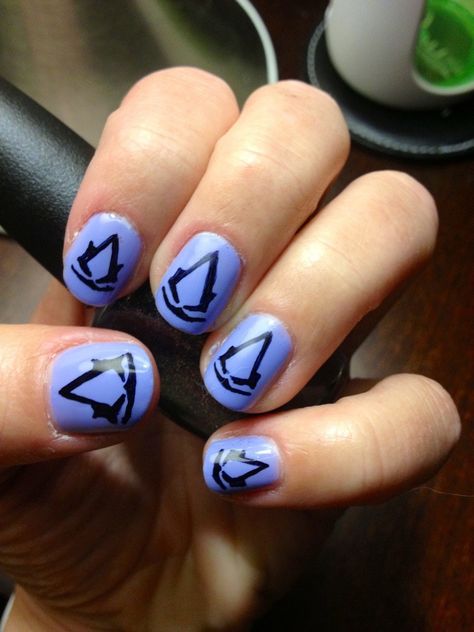 Video Game Nails, Hunger Games Nails, Assassins Creed Art, Nail Designs Tutorial, Super Cute Nails, Assassin’s Creed, Geek Fashion, Assassins Creed, Games For Girls