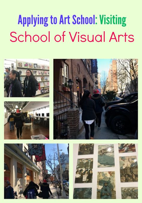 Applying to Art School: Visiting School of Visual Arts. #college #artcollege #artschool Art College, School Of Visual Arts, Applied Arts, Creative Thinking, School College, College Art, The School, Visual Arts, Fine Arts