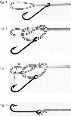 Fishing Knots Tutorials, Palomar Knot, Fishing Line Knots, Fly Fishing Knots, Fishing Hook Knots, Hook Knot, Survival Knots, Fly Fishing Tips, Knots Diy