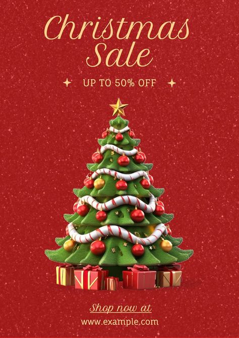 Christmas sale poster template, editable text and design | premium image by rawpixel.com / Wan Christmas Sale Poster Design, Christmas Sale Poster, Christmas Tree Poster, Etsy Seo, Christmas Poster, About Christmas, Ads Creative, Christmas Theme, Best Templates