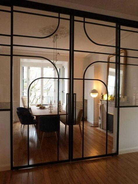 Modern Pocket Doors Bathroom, Modern Pocket Doors, Pocket Doors Bathroom, Bathroom Door Design, Front Door Designs, Art Deco Doors, Houses Modern, Glass Doors Interior, Lan Can