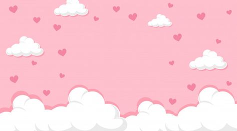 Valentine theme with hearts in pink sky | Free Vector #Freepik #freevector #food #heart #cartoon #sky Valentine Wallpaper Aesthetic, Wallpaper Aesthetic Cartoon, Cartoon Sky, Pink Wallpaper Laptop, Valentine Wallpaper, Heart Cartoon, Pastel Pink Wallpaper, Ciel Rose, Theme Pink