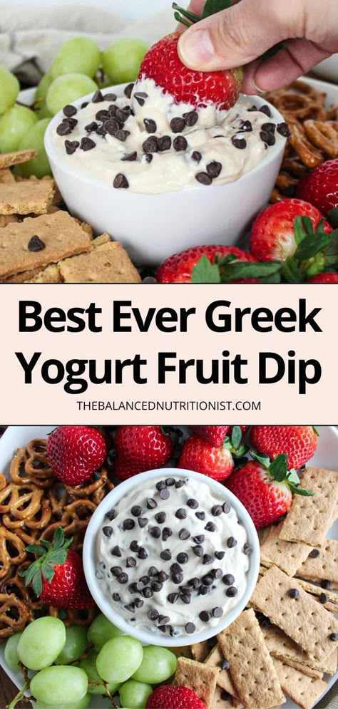 This Greek yogurt fruit dip is a healthy, sweet treat perfect for any fruit tray. Packed with protein, this fruit dip with Greek yogurt is easy to make and delicious. Try this yogurt fruit dip recipe for the best Greek yogurt fruit dip that everyone will love. It’s a simple and tasty Greek yogurt dip for fruit! Yogurt Cookie Dough Dip, Yogurt Dip For Fruit, Healthy Birthday Snacks, Fruit Dip With Greek Yogurt, Yogurt Fruit Dip Recipe, Yogurt Cookie Dough, Quick Snacks To Make, Greek Yogurt Cookie Dough, Greek Yogurt Cookies