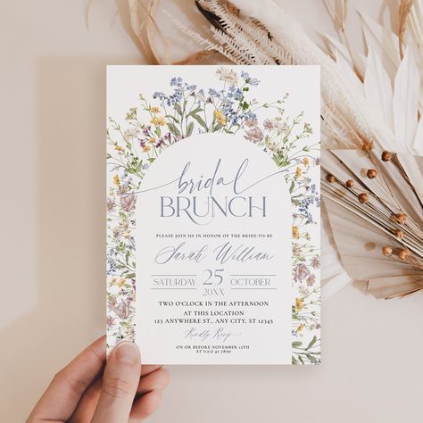 Wildflower Bridal Brunch Invitation, Wildflower Bridal Shower Brunch Invitations Editable Template Instant Download A022 // WHAT IS INCLUDED - Bridal Brunch Invite: 5x7 inch   - DIGITAL DOWNLOAD: Please note you will receive a PDF Instruction file. Edit your items at Corjl.com right after purchasing.  // DEMO THIS ITEM NOW Copy and paste the URL below to demo:  https://www.corjl.com/d/2LFGHG // PLEASE NOTE    * You can edit text: COLOR, FONTS, the elements is not.  Instant edit on Mobile, PC or Bridal Shower Invite Ideas, Bridal Party Brunch, Wildflower Bridal Shower Theme, Bridal Brunch Ideas, Brunch Bridal Shower Ideas, Bridesmaids Brunch, Bridal Shower Themes, Wildflower Bridal Shower, Bridal Shower Brunch Invitations