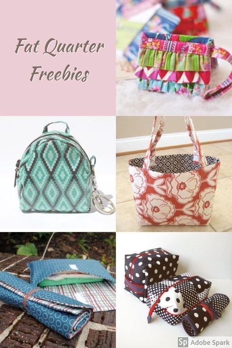 Fat Quarter Freebies, Free sewing patterns Fat Quarter Sewing Projects, Freebies Pattern, Fat Quarter Projects, Sewing Projects Free, Beginner Sewing, Diy And Crafts Sewing, Quilting Patterns, Sewing Projects For Beginners, Jelly Roll