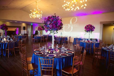 Purple and Blue | by Joshua Aull Dark Purple Wedding Theme, Sonoma Wedding Venues, Deep Purple Wedding, Blue Purple Wedding, Bay Area Wedding Venues, Gold Reception, Purple Wedding Decorations, Purple And Gold Wedding, Decor Centerpieces