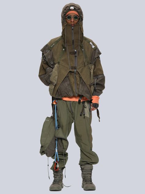 ECC UM-16 / MLPPC Commute Parka – HAMCUS Army Outfit, Construction Outfit, Techwear Fashion, Coverall Jumpsuit, Funny Profile Pictures, Loose Outfit, Custom Metal, Character Outfits, Green Fabric