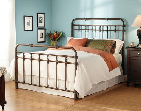 Iron Beds Queen Laredo Iron Bed by Wesley Allen Wesley Allen Iron Bed, Iron Headboard, Antique Iron Beds, Cast Iron Beds, Wrought Iron Beds, Iron Beds, Antique Bed, Iron Bed Frame, Metal Headboard