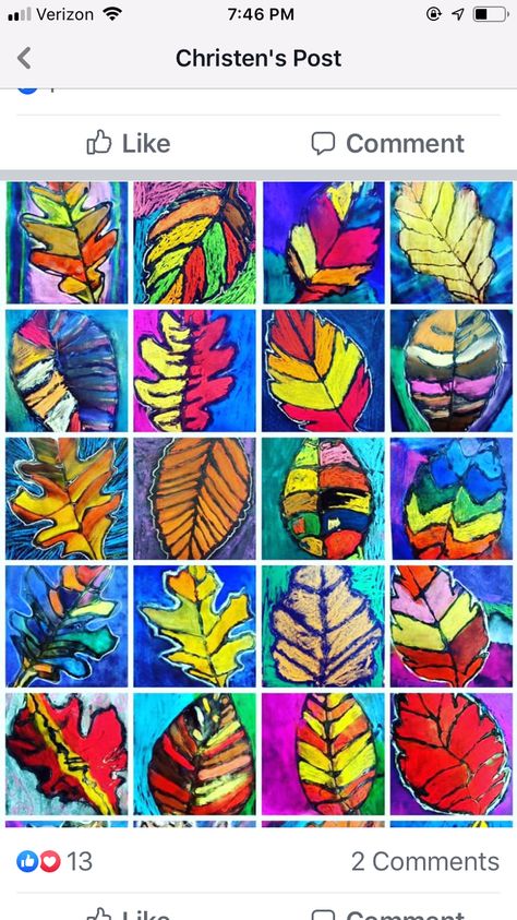 Fall Leaf Art Projects, Halloween Art Projects, Autumn Leaves Art, Collaborative Art Projects, 2nd Grade Art, Art Assignments, Fall Art Projects, 3rd Grade Art, Speed Art