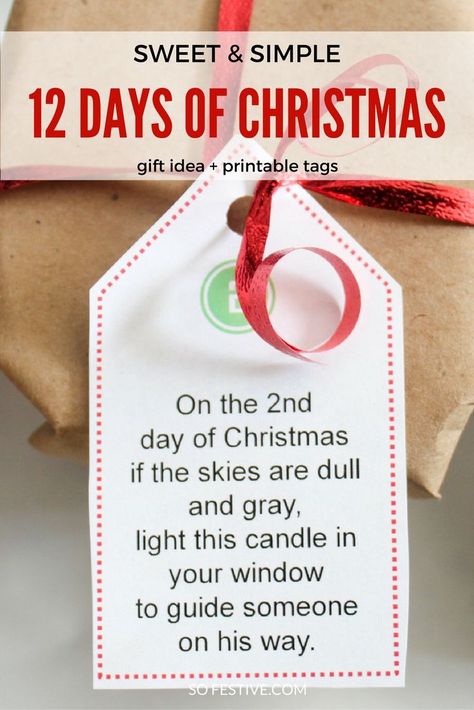 Spread some cheer this holiday season with the simplest and sweetest 12 Days of Christmas gift idea. Each day has a poem to go along with an inexpensive gift. Click through for the gift list and tags. 12 Days Of Xmas, Christmas Tags Printable, Christmas Poems, Christmas Idea, Twelve Days Of Christmas, Christmas Printable, Homemade Christmas Gifts, Christmas Gift Idea, Printable Tags