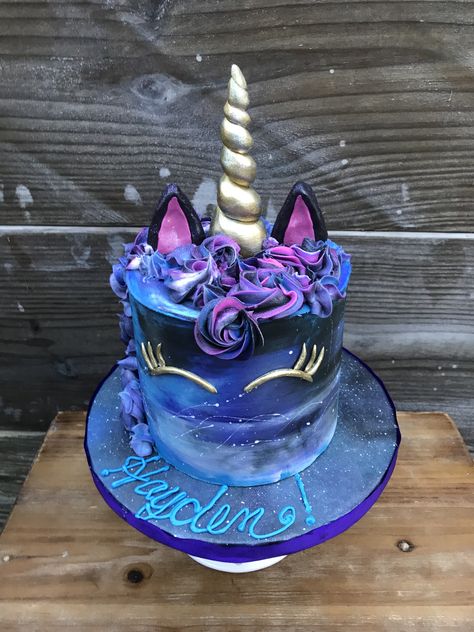 Nailed It Birthday Party, German Chocolate Icing, Las Vegas Cake, It Birthday Party, Vegas Cake, Galaxy Unicorn, Galaxy Cake, Coffee Buttercream, 10 Birthday Cake