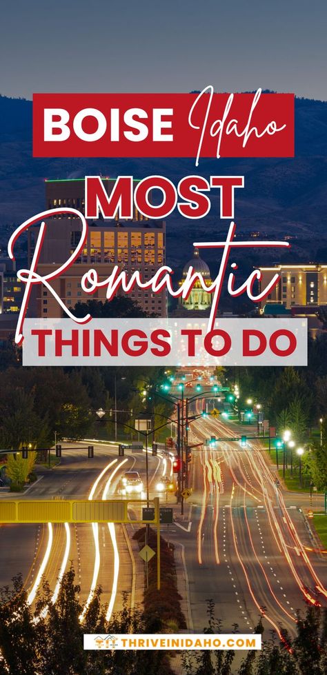 Are you planning a romantic getaway to Boise with your partner? Here are Boise romantic things to do that will sweep them up of their feet! From enjoying the beautiful nature outdoors to having some good food and indoor fun, there are plenty of romantic things to do in Boise for couples. Visit the best breweries in Boise or book one of the Boise luxury hotels for an awesome date night. Or you could spend the day hiking in Boise. Check out our blog for more Boise things to do for couples! Things To Do For Couples, Caldwell Idaho, Meridian Idaho, Nampa Idaho, Day Hiking, Romantic Things To Do, Date Night Ideas, Romantic Things, Indoor Fun