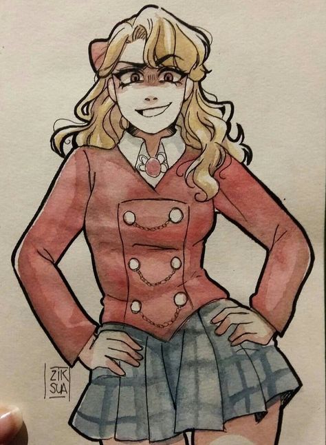 Veronica Heathers, Heathers Fan Art, Heathers Movie, Heather Chandler, Veronica Sawyer, Heathers The Musical, Musical Art, Arte Sketchbook, Blonde Women