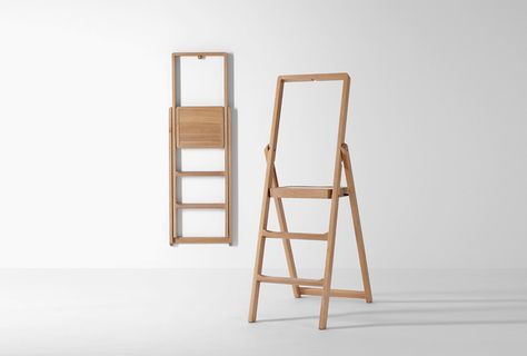 Design House Stockholm Step Step Ladder Apartemen Studio, Design House Stockholm, Folding Ladder, Step Ladders, Red Dot Design, Step Ladder, Stil Inspiration, Swedish Design, Easy Wall