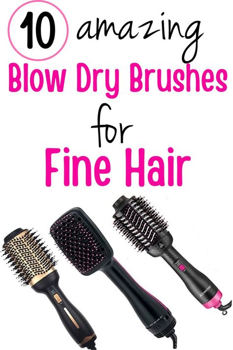 Are you looking for the best blow dry brush for fine hair? This post lists all the best hot air brushes to add volume to fine and limp hair.  Blow dry brushes can help you achieve a salon quality blowout from the comfort of your home. They come in a variety of different styles for different hair types and to achieve different results.  This post looks at a number of different styles of blow dry brush including stationary and rotating brushes, as well as round, oval and flat brushes. Hairstyle Products, Hair Blow Dry, 50 Hairstyles, Antiaging Skincare, Hairstyle Tips, Best Hair Dryer, Limp Hair, Blow Dry Brush, Best Hair Care Products