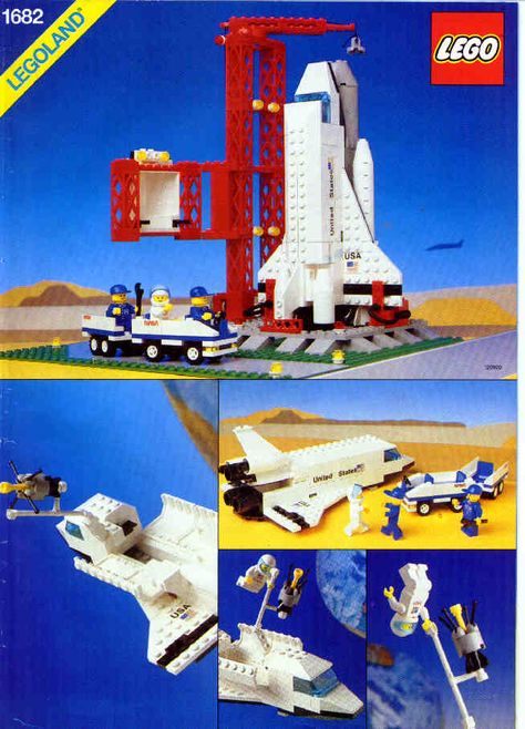 Old LEGO® Instructions | letsbuilditagain.com Lego Space Shuttle, Lego City Space, Lego Magazine, Lego Space Sets, Lego Duplo Town, Galaxy Drawings, Best Lego Sets, Instructions Lego, Lego Kits